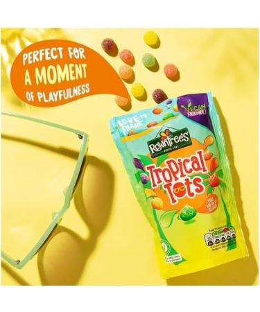 3 x Rowntree's Tropical Tots Sweets Sharing Bag 140g Delicious Tasty And Twisty Treat Gift Hamper For Birthday Christmas Easter Sold By Kidzbuzz - Buy Online on GoSupps.com
