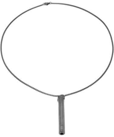 Buy Titanium Steel Pendant for Stress Reduction & Relaxation - Black Breathing Necklace for Anxiety Relief | International Shipping Available - Buy Online on GoSupps.com