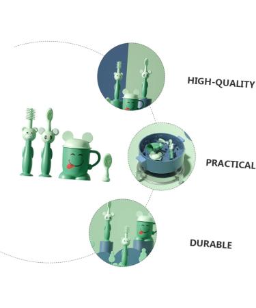 minkissy 3 Sets Newborn Toothbrush Set | Soft Bristle Oral Care with Tooth Cup & Sucker | Ideal for Infant Dental Hygiene - Buy Online on GoSupps.com