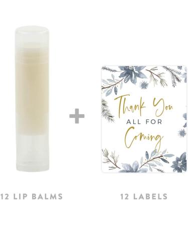 Andaz Press Winter Watercolor Snowflakes and Gray Florals Baby Shower Party Collection Lip Balm Baby Shower Party Favors Thank You All for Coming Baby Shower Party Favors 12- Pack Thank You Lip Balm - Buy Online on GoSupps.com