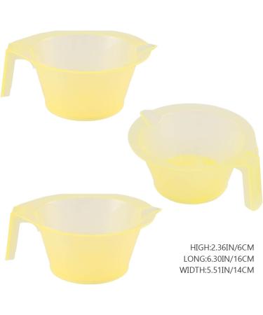 Lurrose 3pcs Hair Dye Bowl Mixing Kit - DIY Hair Colouring Tool in Yellow | Salon Quality Dying & Coloring Applicator - Buy Online on GoSupps.com