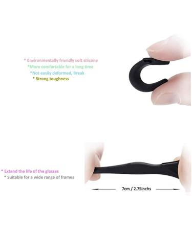 Buy QUINTRA Eyeglasses Pair Hooks - Silicone Ear Slip Sunglasses Accessories & Cleaning Device - Black One Size | International Shipping Available - Buy Online on GoSupps.com