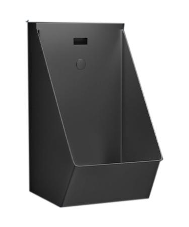 Wall-Mounted Urinal 304 Stainless Steel Urinal Men's Urinal Troughs with Sensor Flush Valve Adult Urinal with Sensor Splash Urinal Used in Bars(Black)