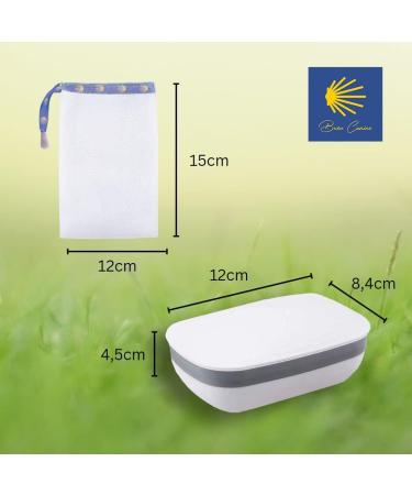 Buen Camino Waschset - Premium Sheep Milk Soap Set for Pilgrims | 4 Soap Bags & Shower Friendly | Perfect for Sensitive Skin - Buy Online on GoSupps.com