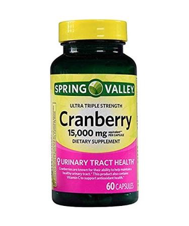 BELOEN Spring Valley Cranberry Triple Strength 15000 mg 60 Capsules (Pack of 2)