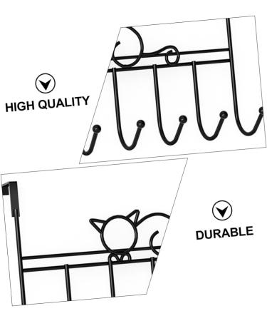 HOOTNEE 7 Door Hook Office decore Cabinet Decor Stainless Steel s Hooks Coat Racks Storage Rack Strip 42X22CM Black - Buy Online on GoSupps.com