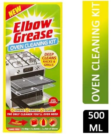 Elbow Grease Oven Cleaning Kit 500ml (Set Contains: 1 x Bottle 1 x Bag 1 X Pair of Gloves) 4Pk + Our Gift for You: Organza Bag Size: 9x7x0.1cm - Buy Online on GoSupps.com