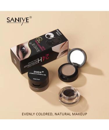 HJOPA 2 in 1 Eyebrow Cream and Powder Set | Long-lasting Waterproof Makeup in Natural Brown | Includes Brush and Card | 0.04 Ounce - Buy Online on GoSupps.com
