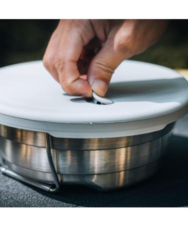 Simple Real Collapsible Stainless Steel Cookware 1L Travel Bowl for Camping, Hiking, Backpacking - Outdoor Kitchen Essentials - Buy Online on GoSupps.com
