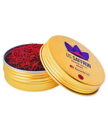 US Saffron, Premium & Finest Organic All Red Saffron Threads Grade A+ (Super Negin), For Cooking Tahchin, Risottos, Paella Rice, Pilaf, Tea & All Culinary Uses (4 Gram)
