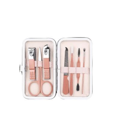 Nail Clipper Set 7-Piece Set of Nail Clippers Set Nail Set Personal Care Set Decoration Foot Set Beauty Set for Male and Female Friends (Rose Gold) Nail Clipper Kit