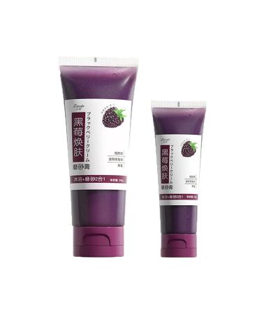 Blackberry Rejuvenating Exfoliating Scrub, Organic Exfoliating Body Scrub, Niacinamide Deep Cleansing Moisturizing Bath Scrub (200ml+60ml)