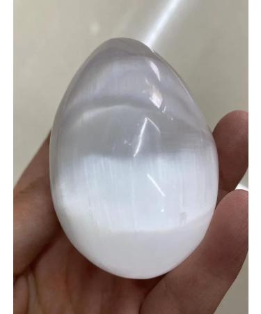 Natural Selenite Crystal Quartz Egg Suitable for Home Raw Stones and Minerals Home Goods 50-60mm - Buy Online on GoSupps.com
