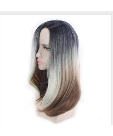 BGHJUE Halloween Wig - Long White Highlights Human Hair Weave Bundles with Closure | Brazilian Straight Non-Remy Hair Extensions - Buy Online on GoSupps.com