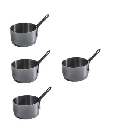 Ciieeo 4pcs Stainless Steel Sauce Cup Stainless Steel Cups Household Sauce Holder Charcuterie Bowlsl Ramen Sauce Container Stainless Steel Container Condiment Cups Metal Juice Cup Steak Silverx4pcs 9.5X5.5X3.2CMx4pcs