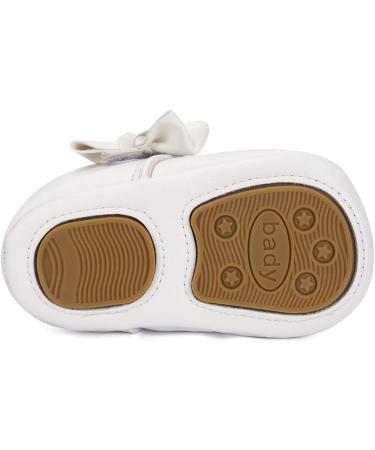 LACOFIA Baby Girls Ballerina Mary Jane Princess Shoes | Anti-Slip Prewalkers 6-12 Months | White - Buy Online on GoSupps.com