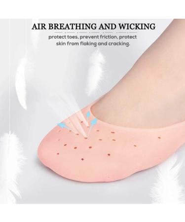 Moisturizing Silicone Gel Socks | Reusable Soft Heel Cushion Sleeve Protector for Ultimate Comfort - Buy Online on GoSupps.com