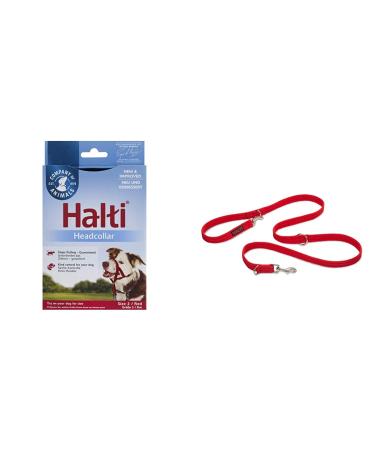 Company of Animals: Halti Headcollar & Double Ended Training Lead Pack suitable for Small Medium and Large dogs