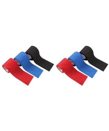 Baluue 6 Pcs Elastic Strap Pet Wrap Self Adherent Wrap Self Adhering Sports Wrap Tape Pet Tape Animal Wrap Sport Tape Non-Woven Fabric Knee Pads Pressurize Assorted Colorx2pcs 450X5CMx2pcs