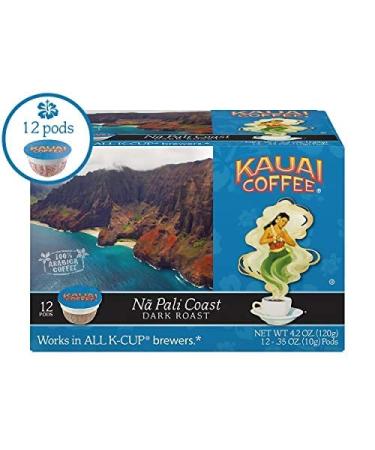 Kauai Coffee Na Pali Coast Dark Roast Pods - 12 Count Pack - 100% Arabica for Keurig - Buy Online on GoSupps.com