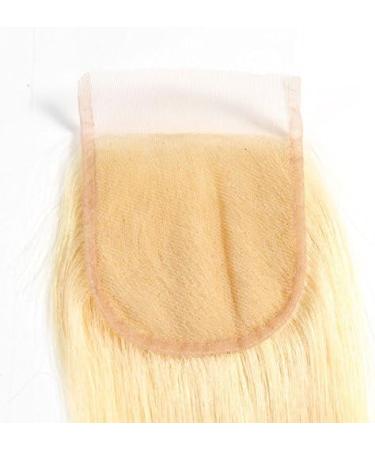 SeraphicWig Swiss Lace Top Closure 4"x4" Brazilian Virgin Human Hair Lace Closure With Baby Hair 8" Silky Straight Honey Blonde Colour #613 Free Part - Buy Online on GoSupps.com
