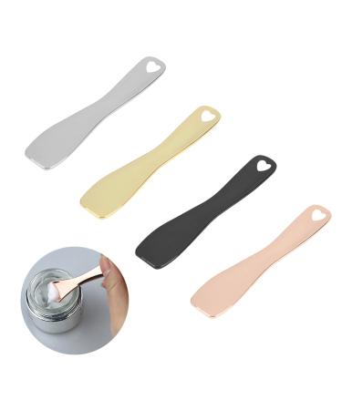Cosmetic spatula scoops 4 pieces of small metal spatula cosmetics cosmetics spatula metal cream spatula cosmetics spatula spatula cosmetics face mask spatula spoon cosmetics spatula make-up spatula