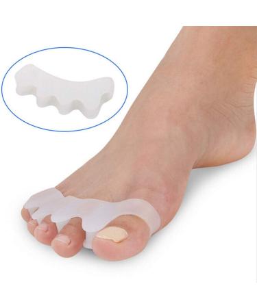 1 Pair Gel Toe Separators - Toe Spacers for Overlapping Toes & Bunion Corrector - Orthotic Stretchers for Men and Women (White) - Buy Online on GoSupps.com