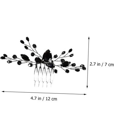 Didiseaon Black Crystal Hair Accessories Vintage Hair Accessories Decorative Hair Clips Black Hair Grips Hairbrushes for Woman Rhinestone Hair Clips Alloy Rhinestones Comb Miss - Buy Online on GoSupps.com