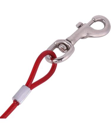 Steel Wire Pet Tie Out Cable - Red Metal Leash for Camping & Outdoor Yard - Buy Online on GoSupps.com
