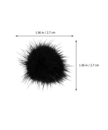 Shop Lurrose Mini Pompom 6Pcs - Faux Pompom Nail Art Stickers for DIY 3D Decorations | Black & Gray Fluffy Pompons for Hats Shoes Bags - Buy Online on GoSupps.com