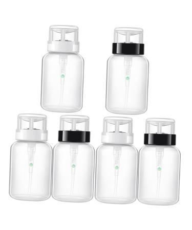 Beaupretty Bottle Lockable Pump Dispensing Bottle for Nail Polish and Makeup Remover push down pump bottle nail art supplies nailpolishh nail polish remover pump nail polisher liquid Art medium Transparent Color