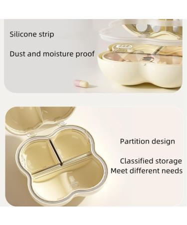 Mini Portable Pill Box - Travel-Friendly 7-Day Multi-Compartment Organizer | High-Quality Sealed Jewelry Storage (White - Buy Online on GoSupps.com