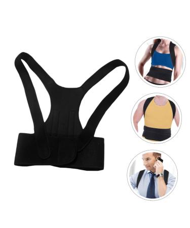 Hunchback Belt Straightener Brace - Winter Waist Support & Heating Pad for Posture Cramps & Comfort | Black Orthotics for Students & Households - Buy Online on GoSupps.com