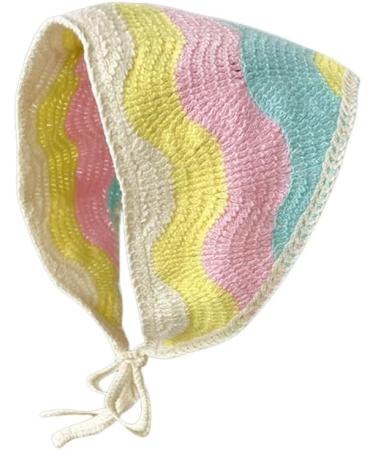 Limtula Delicate Crochet Stripe Turban Hot Girls Taking Photo Hair Scarf Knitted Headband for Women Traveling Hair Accessory Hollow Flowers Orang - Buy Online on GoSupps.com
