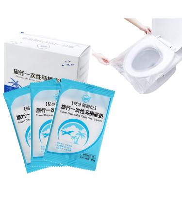 Biodegradable Disposable Plastic Toilet Seat Cover Disposable Paper Toilet Seat Covers Travel Pack Foldable Portable Waterproof and Non Slip Individually Wrapped for Travel (150PCS)