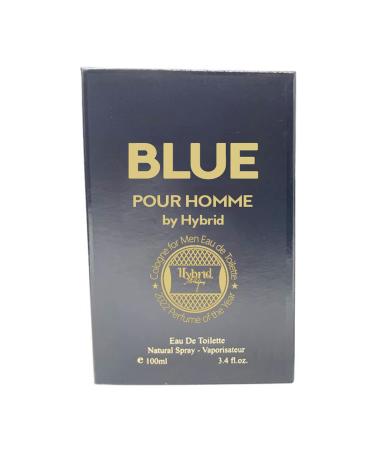 Hybrid & Company BLUE Pour Homme Cologne for Men Eau De Toilette Natural Spray Masculine Scent 3.4 Fl Oz BLU POUR HOMME 3.4 Fl Oz (Pack of 1) - Buy Online on GoSupps.com