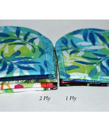 Tropical Life 2 Ply Printed Flannel 8x8 Inches Set of 5 Little Wipes - Eco-Friendly Reusable Cloths - Buy Online on GoSupps.com