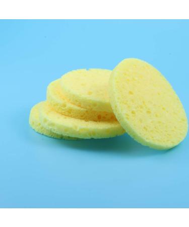 Milisten Round Makeup Sponge - Soft Exfoliating Loofah Pad for Face & Body | Yellow Spa Shower Scrubber - Buy Online on GoSupps.com