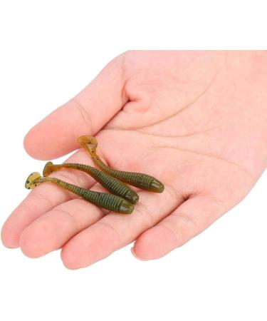 50-Piece Soft Fishing Bait Set - T-Tail Grub Worms for Saltwater & Freshwater - 9 Colors Available - Buy Online on GoSupps.com