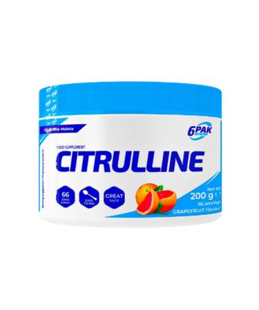6PAK Nutrition - Citrulline - Pre-Workout Conditioner - Muscle - 200g Powder (Grapefruit)