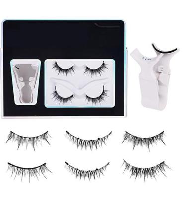 Magnetic False Eyelashes | 2 Pairs Reusable Magnetic Eyelashes No Glue or Eye Liner | Eye Lash Strips False Eyelashes Extension Kit fpr 3D Eye Makeup