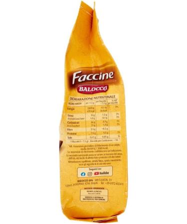  Balocco Set of 6 Balocco Faccine Biscotti con cioccolato e nocciole with chocolate and hazelnut cookies 100% Italian biscuits 700 g - Buy Online on GoSupps.com