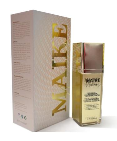 MaikeAmour GRO - Hair Growth Serum | Veganic Natural Hair Growth Oil | Castor Oil Biotin Rosemary Oil for Hair Growth | Thicker Healthier & Fuller Looking Hair in just 90 days. 1 Fl Oz.