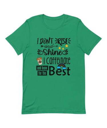 Hot or Cold Caffeine Beverage Lover Arabica Coffee Drinker Lovers T Shirt 2 L Kelly