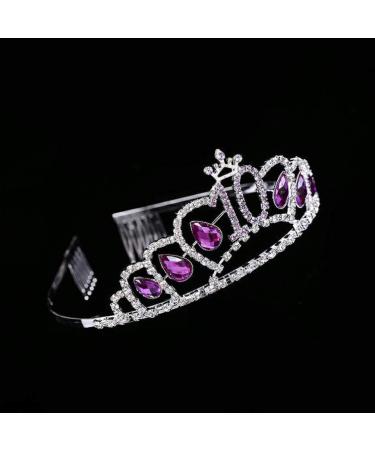 Shop Lurrose Purple Rhinestone Tiara for Toddlers - Birthday & Photo Accessories - Buy Online on GoSupps.com