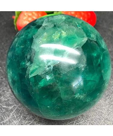 Gemstones for Decoration 50mm Natural Green Fluorite Quartz Crystal Ball Aura Crystal - Buy Online on GoSupps.com