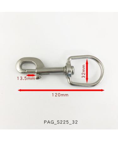 Proteus Marine Grade Stainless Steel Swivel Eye Bolt Snap 1-1/4 inch Pack of 5 (32mm) - Buy Online on GoSupps.com