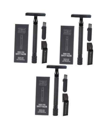 Magiclulu 3 sets manual razor per shaver razor Savering razor razor metal beard razor razor razor razor double razor old -fashioned rim man