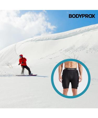 Bodyprox Padded Protective Shorts for Snowboarding Skating & Skiing | 3D Protection for Hips Buttocks & Tailbone - XS Size - Buy Online on GoSupps.com