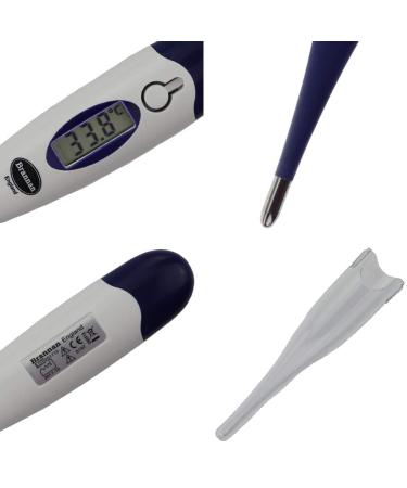 Oral Thermometer - Fast and Accurate Digital Thermometer for Oral and Rectal Measurement - 25 Free Probe Covers - Buy Online on GoSupps.com